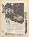 Advertisement for Robert Burns Cigar, Elizabeth Buehrmann (American, 1886–1965), gelatin silver print mounted in press book